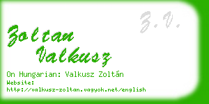 zoltan valkusz business card